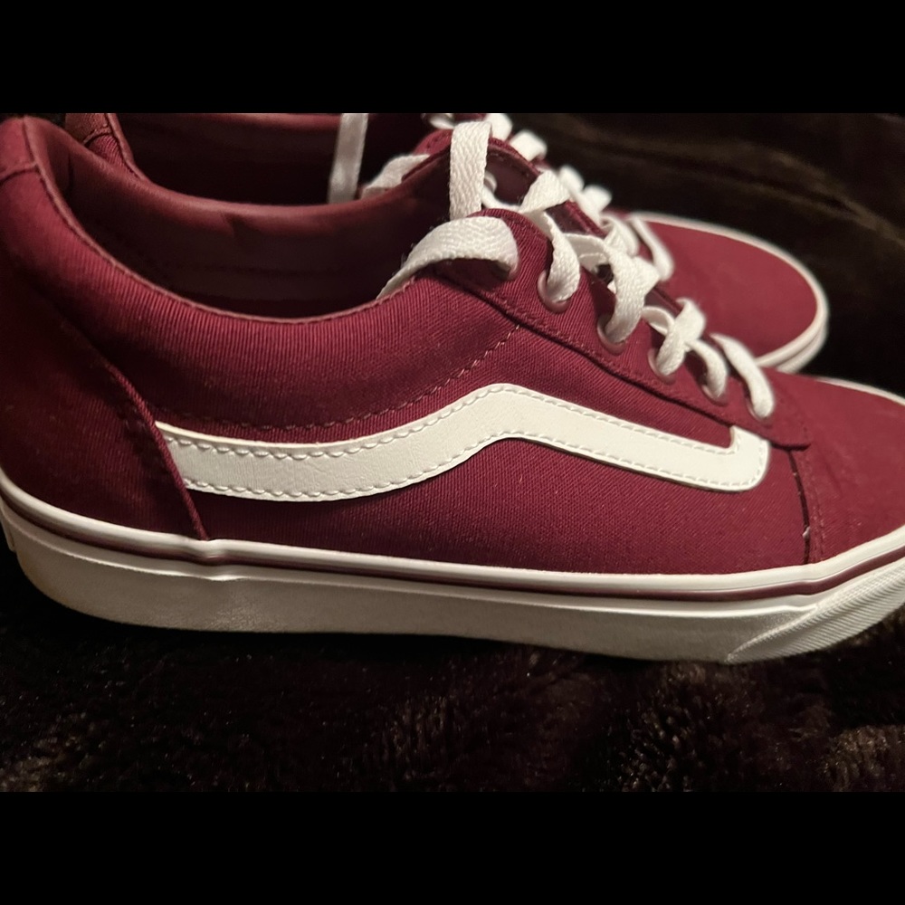 Maroon Low Rise Vans - Picture 5 of 6